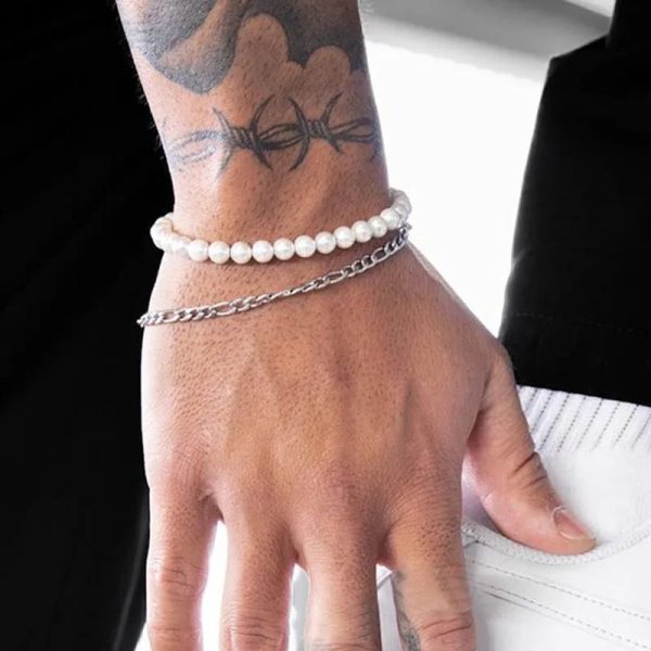 bracelet perle homme tendance