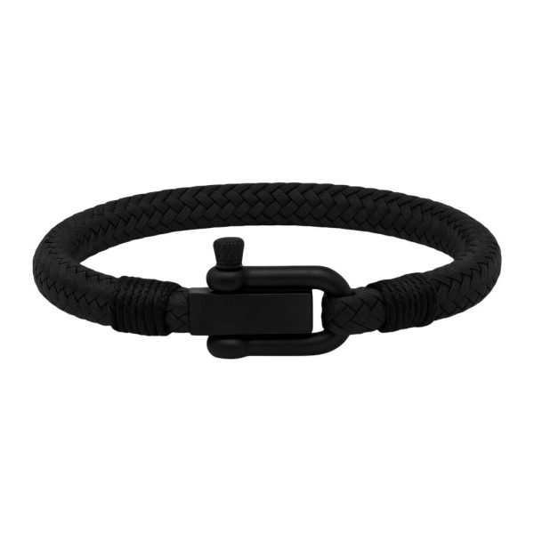 bracelet personnalisé à mousqueton noir