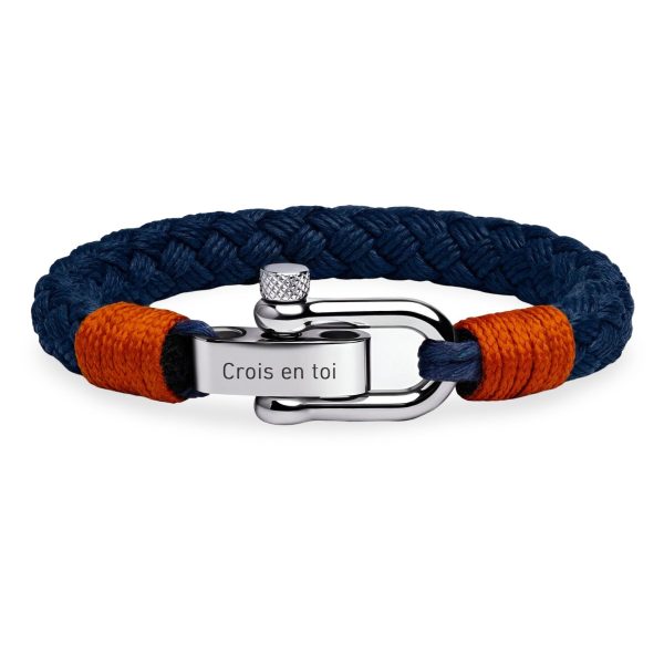 bracelet personnalisé à mousqueton pour homme