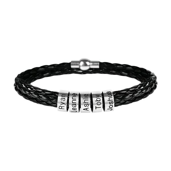 bracelet personnalisé en cuir triple tour