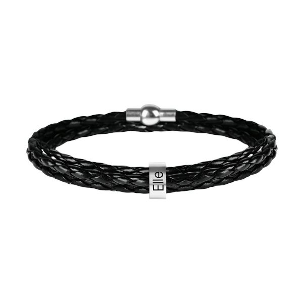 bracelet personnalisé en cuir triple tour