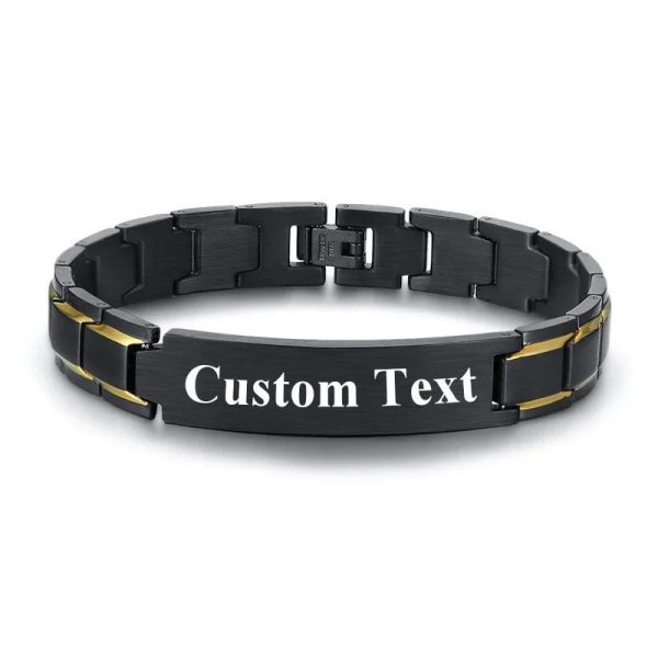 bracelet personnalisé homme acier inoxydable