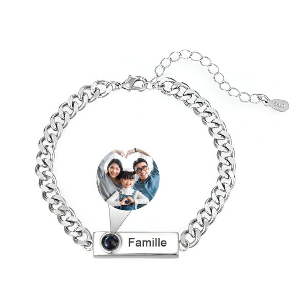 bracelet photo personnalisé en titane