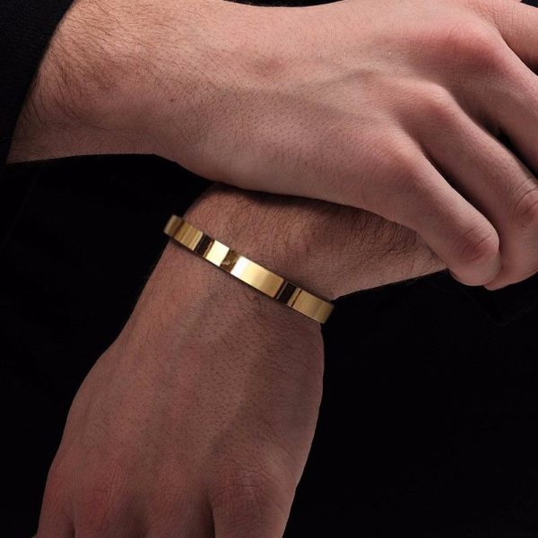 bracelet plaqué or homme