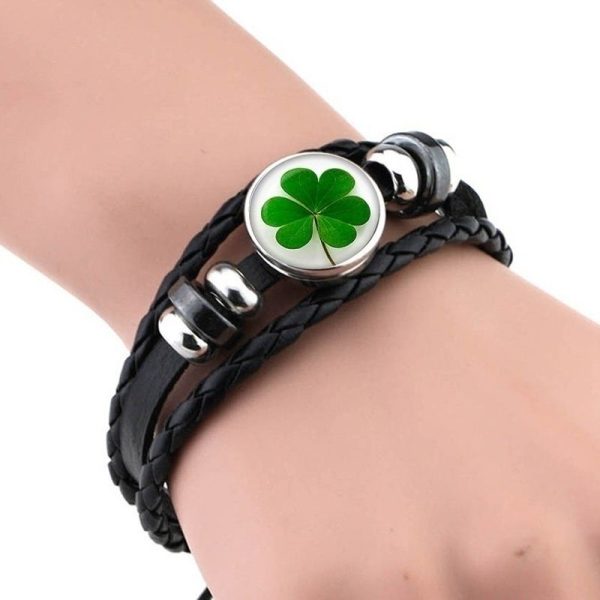 bracelet porte bonheur trefle
