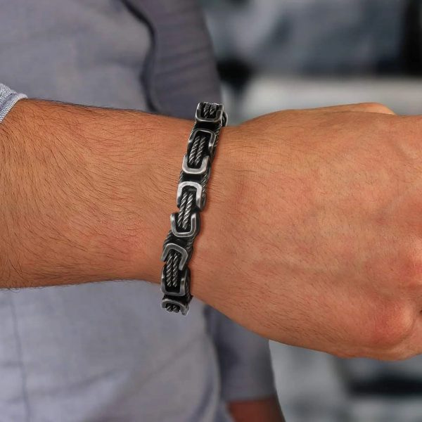 bracelet pour homme en acier