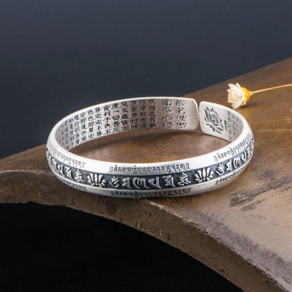 bracelet tibétain argent