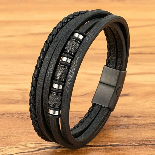 bracelet tressé cuir