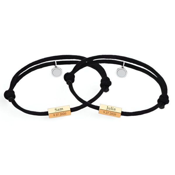 duo personnalisé de bracelets cordon