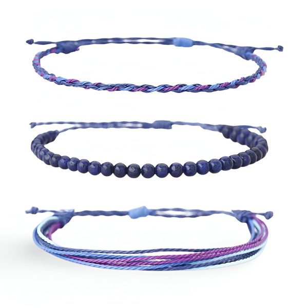 Trio de bracelets tibétains porte-bonheur
