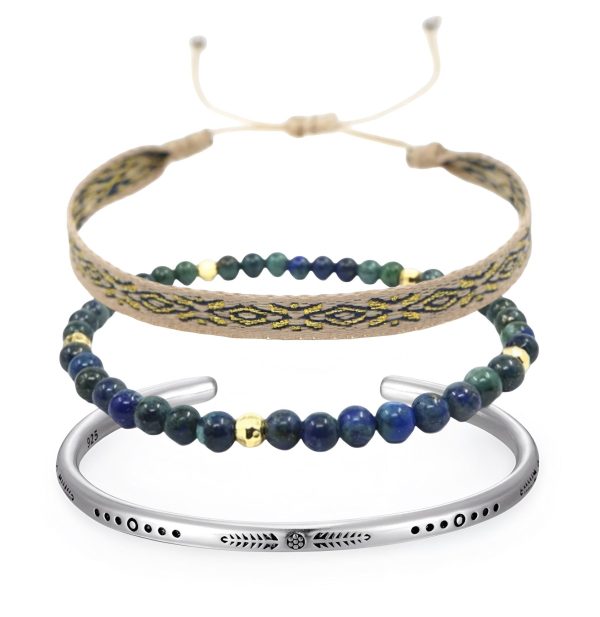 trio de bracelets tibétains porte-bonheur