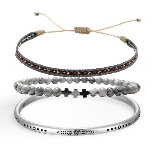 trio de bracelets tibétains porte-bonheur