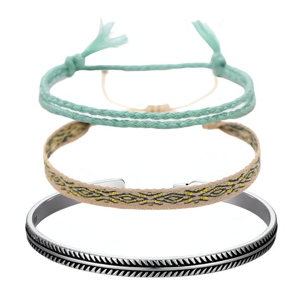 trio de bracelets tibétains porte-bonheur