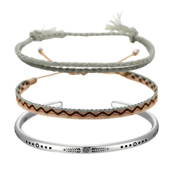 trio de bracelets tibétains porte-bonheur