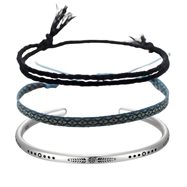 trio de bracelets tibétains porte-bonheur