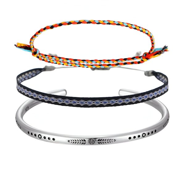 trio de bracelets tibétains porte-bonheur