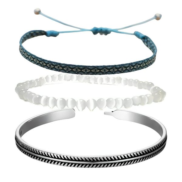 trio de bracelets tibétains porte-bonheur