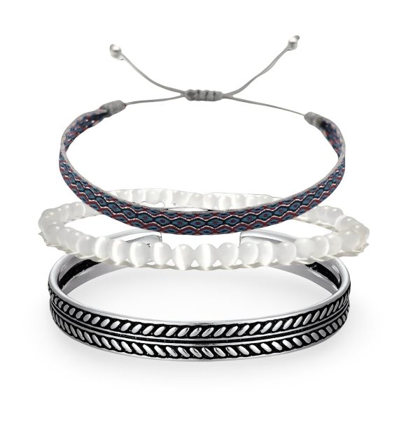 trio de bracelets tibétains porte-bonheur