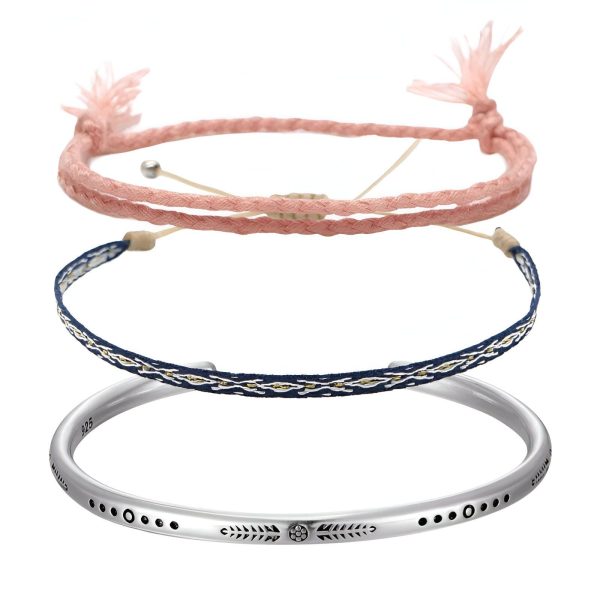 trio de bracelets tibétains porte-bonheur