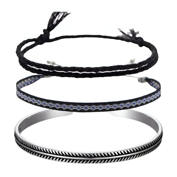 trio de bracelets tibétains porte-bonheur
