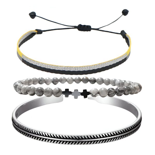 trio de bracelets tibétains porte-bonheur
