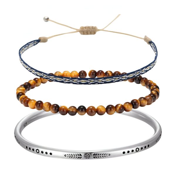 trio de bracelets tibétains porte-bonheur