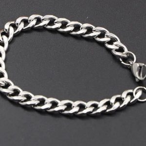 bracelets homme acier luxe -style cubain