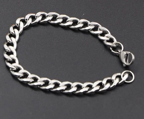 bracelets homme acier luxe -style cubain